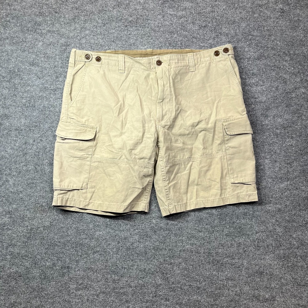 Polo Ralph Lauren‎ Drill Khaki Cargo Shorts Men's Beige Pockets Utility Size 42